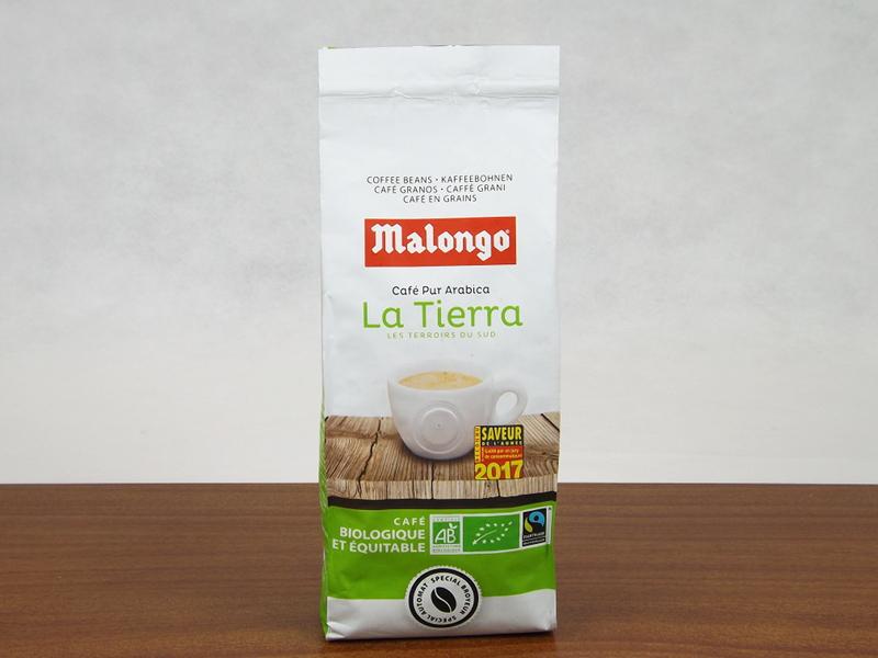 Malongo La Tierra 純阿拉比卡咖啡豆的包裝正面