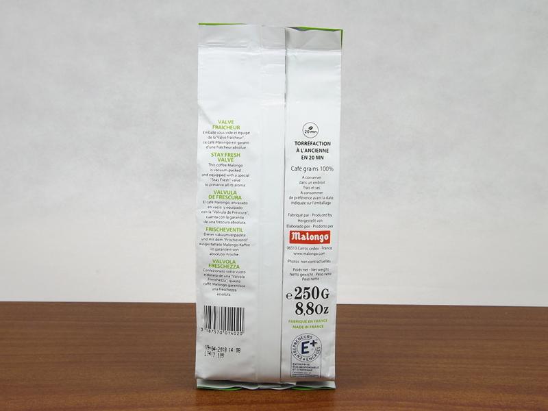 Malongo La Tierra 純阿拉比卡咖啡豆包裝背面