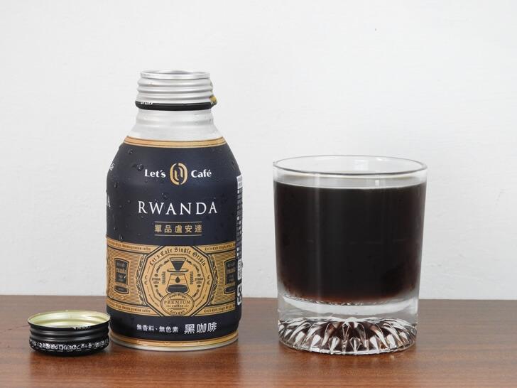 準備品嚐全家單品盧安達罐裝黑咖啡