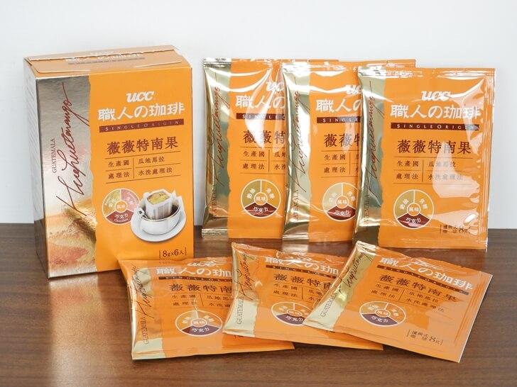 一盒總共有六包濾掛咖啡