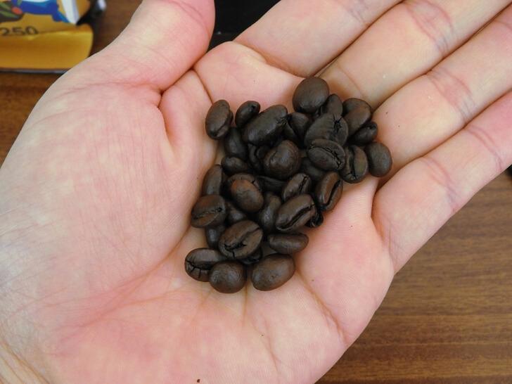 拿在手上的衣索比亞咖啡豆